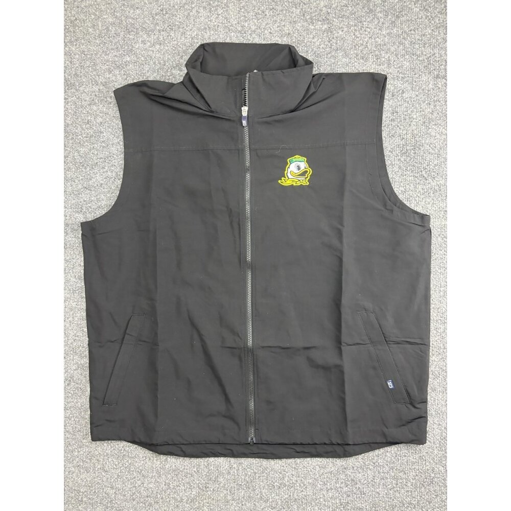 Oregon Ducks Vest‎ Mens XL Black NCAA Football Cutter & Buck Packable Charter